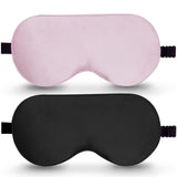 BeeVines dos mascarillas de ojos de seda Mulberry para descanso cómodo y bloqueo de luz