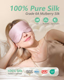 BeeVines mascarilla de ojos seda con ajuste regulable para un confort personalizado