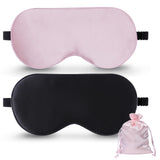 BeeVines mascarilla de sueño, doble pack, seda mulberry para descanso suave.