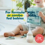 BeginHealth BeginBaby: envase sellado y práctico para llevar a cualquier parte.