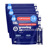 Begin Health Growing Up Prebiotics para niños, empaque claro y fácil de identificar