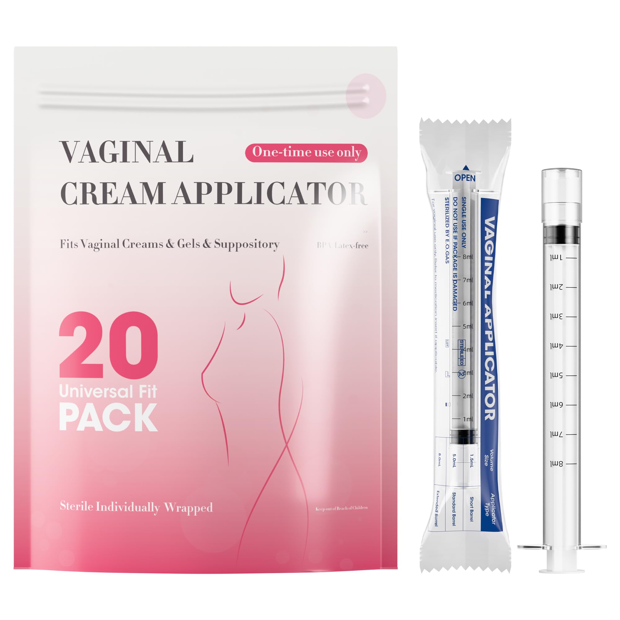 BeHerk aplicador vaginal 8ml con punta suave para inserción cómoda