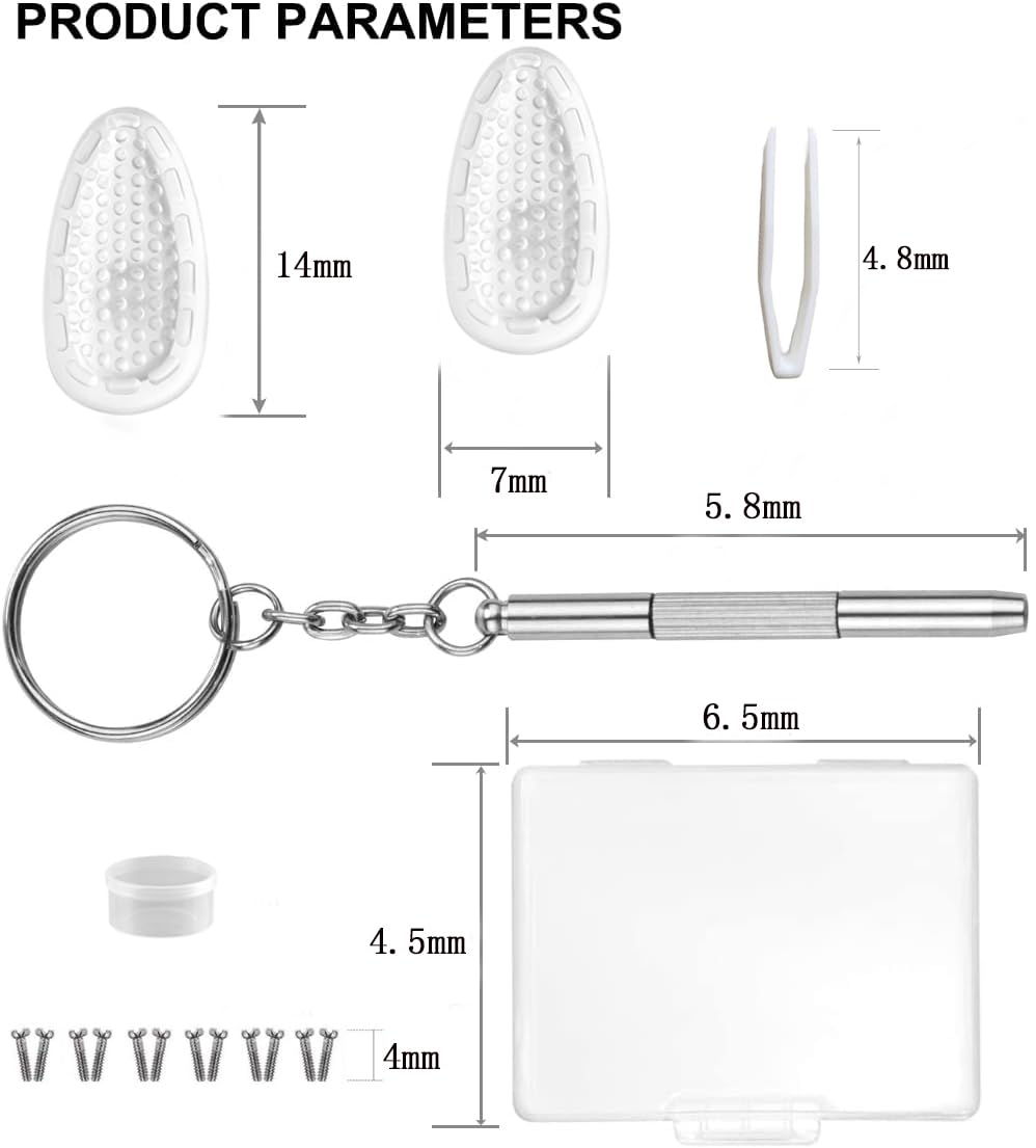 BEHLINE almohadillas-nariz silicona 14mm, suaves y anti-deslizantes para gafas