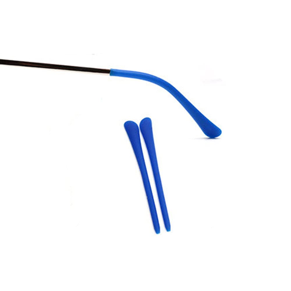 BEHLINE puntas patilla gafas silicona azul, comodidad diaria y agarre antideslizante.