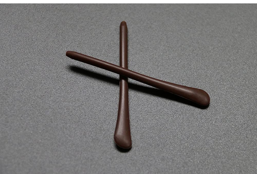 Puntas BEHLINE de silicona marrón para patillas; cómodo y antideslizante para uso diario.