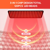 BEICHEN luz roja 120 diodos LED, 660/850/940nm, uso versátil.