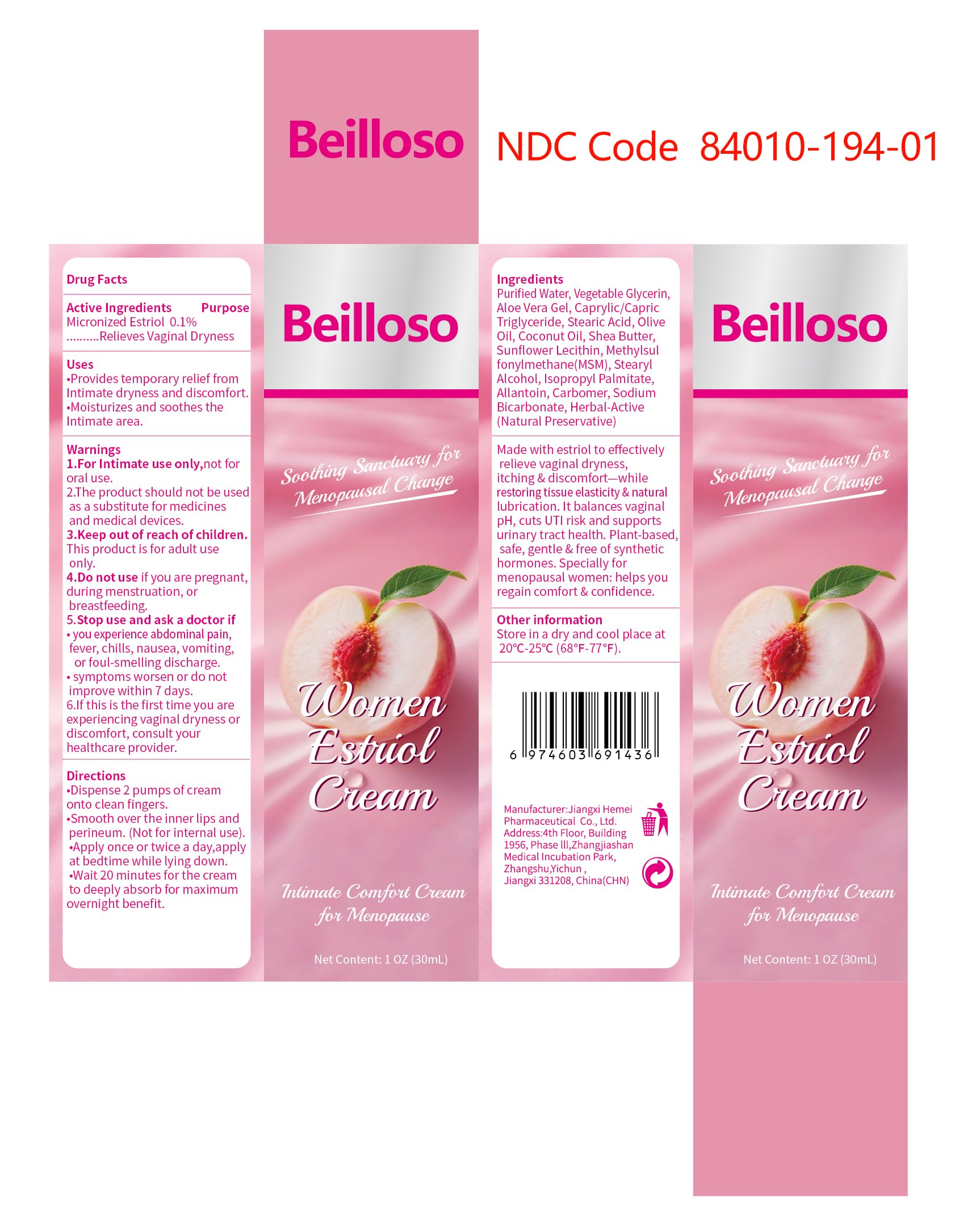 Beilloso botella 30 ml diseño ergonómico facilita manejo diario