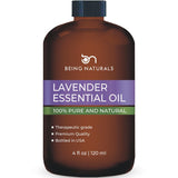 Being Naturals Lavanda, aceite en frasco de vidrio para aromaterapia relajante y purificante.
