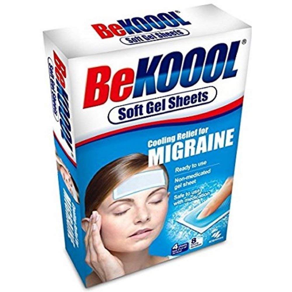 BeKoool hoja gel refrescante para migraña, alivio rápido y cómodo