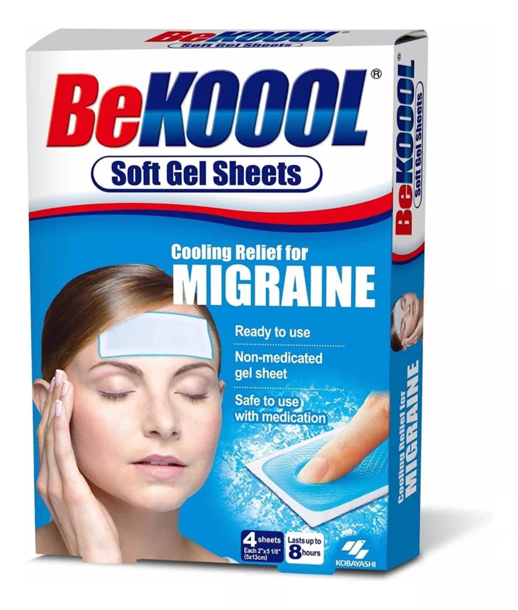 BeKoool lámina de gel suave para migraña, alivio refrescante y uso práctico