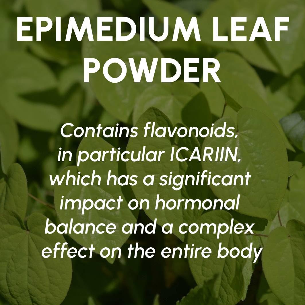 Beleon Epimedium polvo mezclado en vaso para bebida