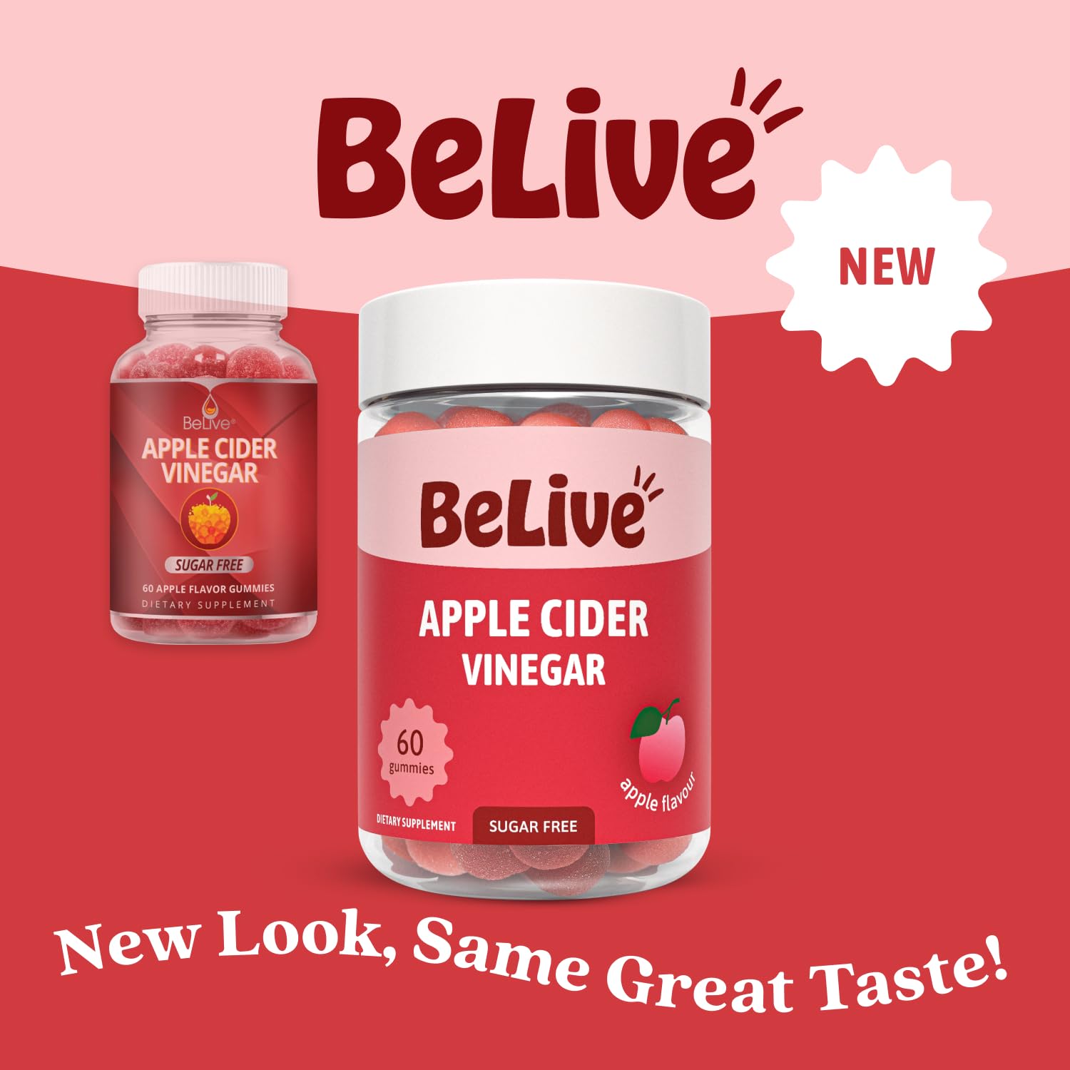 BeLive ACV Gummies dos gomitas equivalen a una dosis, práctica y rápida.