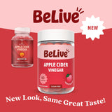BeLive ACV Gummies dos gomitas equivalen a una dosis, práctica y rápida.