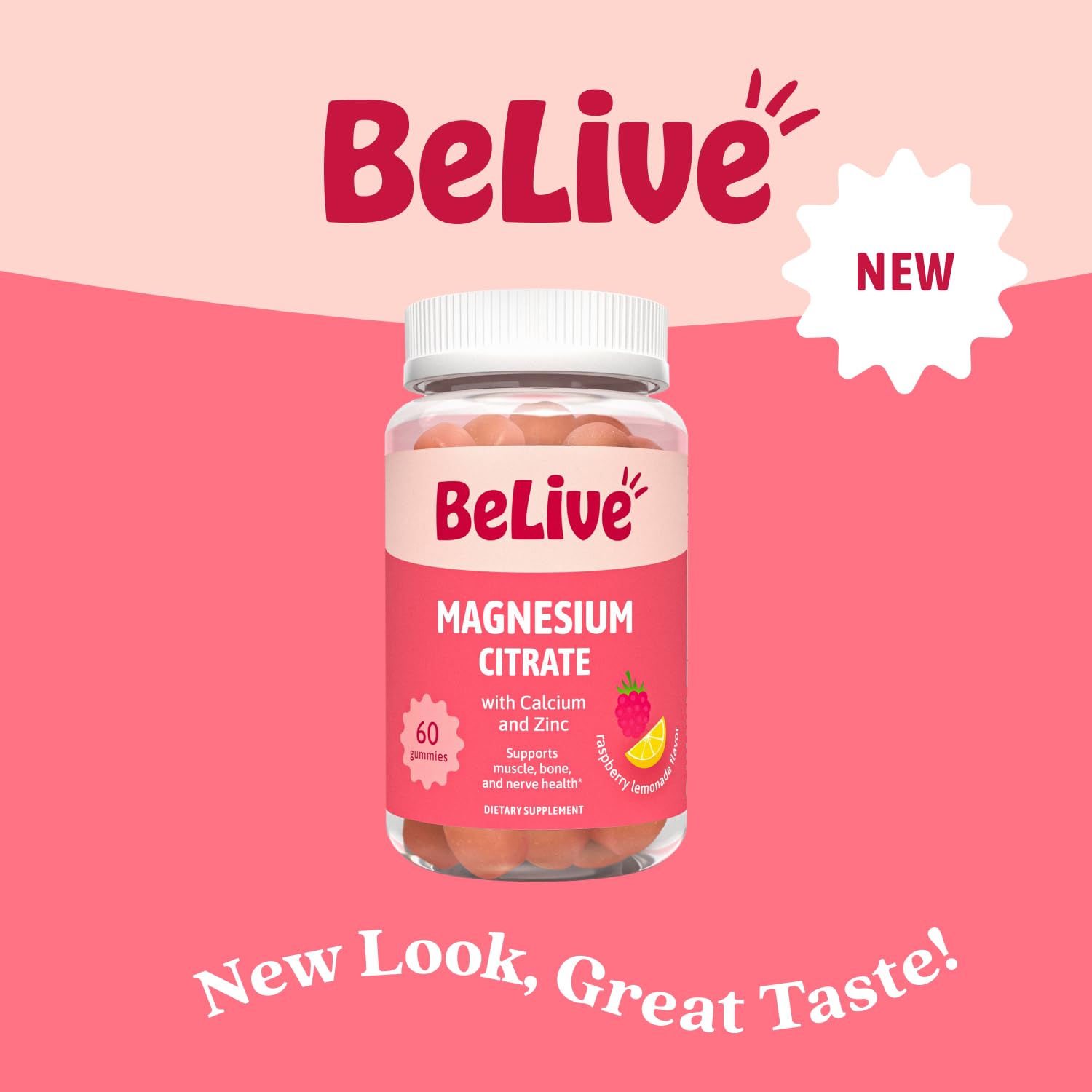 BeLive gominolas sabor frambuesa-limón para una experiencia agradable