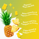 BeLive gomitas magnesio para niños mayores de 4 años, sabor piña.