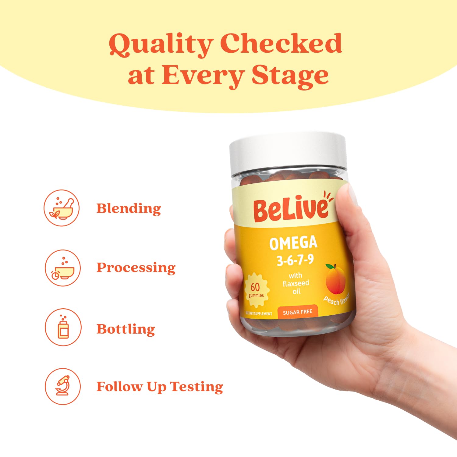 BeLive Omega 3 gomitas para cerebro, corazón y visión