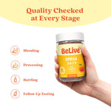 BeLive Omega 3 gomitas para cerebro, corazón y visión