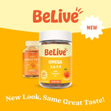 BeLive Omega 3 gomitas, textura masticable suave y agradable