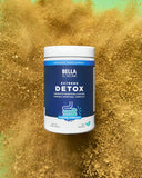 Bella All Natural Extreme Detox Powder vaso, bebida lista para el día