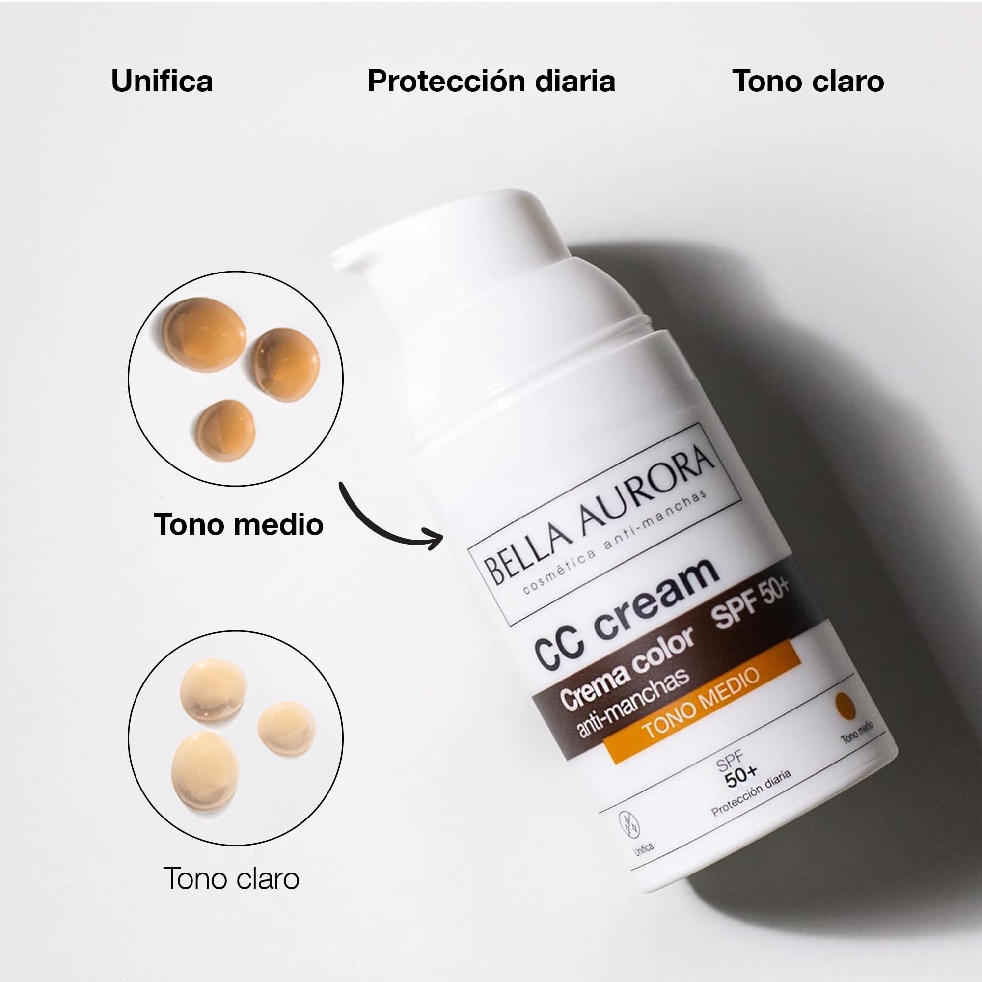 Bella Aurora CC Cream protección de espectro amplio SPF50 para uso diario