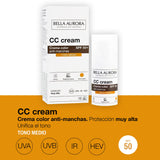 Bella Aurora CC Cream sistema adaptativo de color para unificar tono de piel