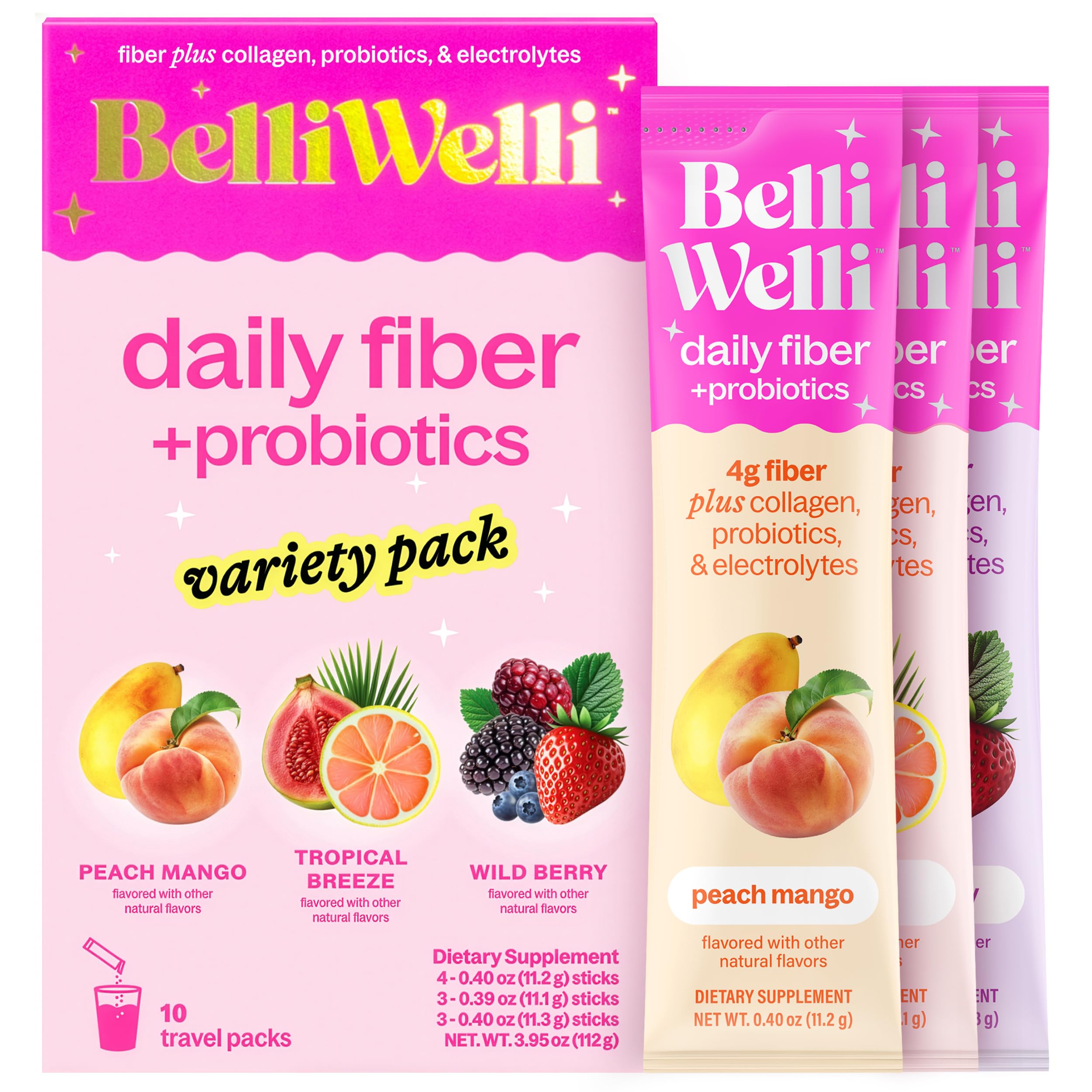 Belli Welli fibra en paquete variado para uso diario