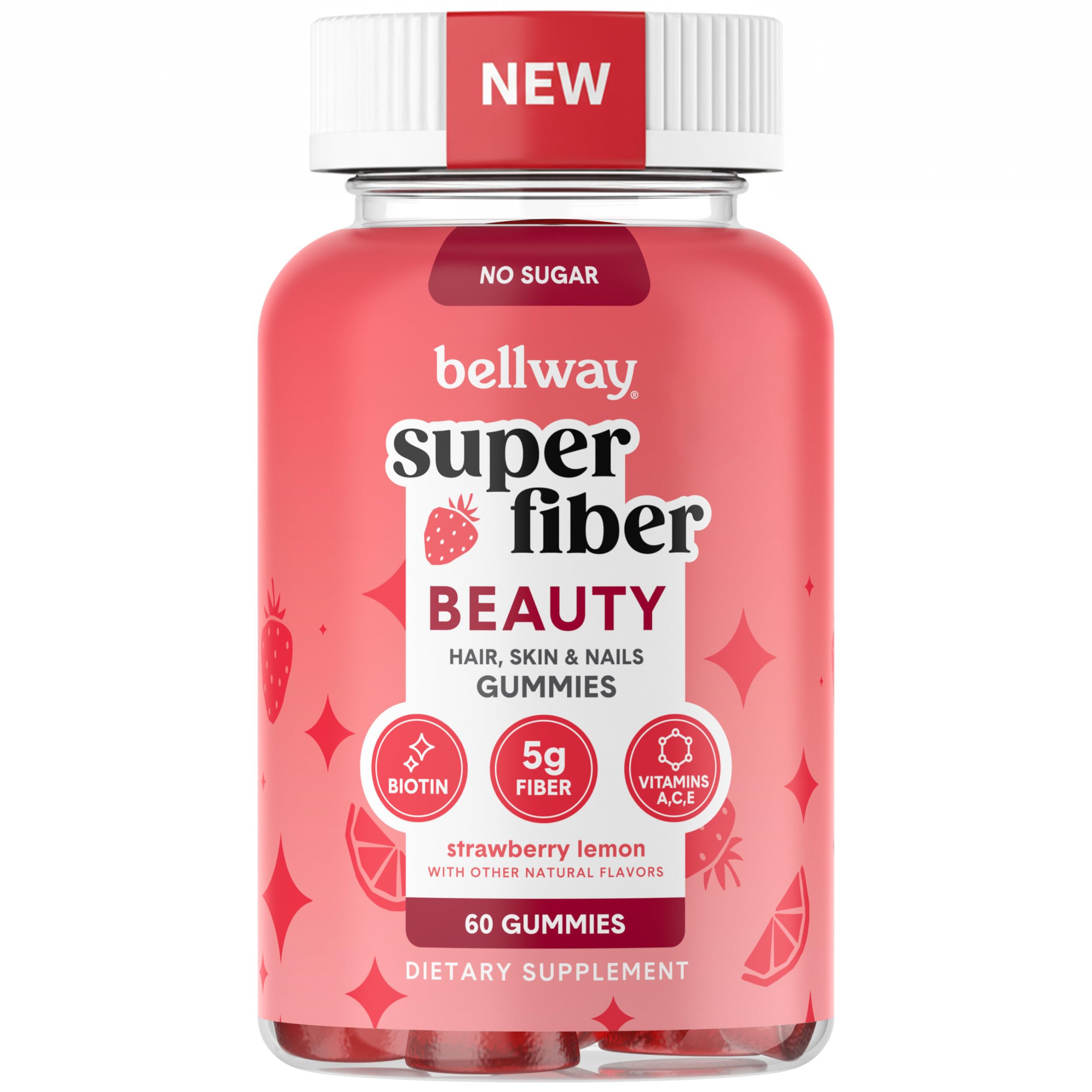 Bellway Gomitas Fibra Beauty: botella visible, apoyo digestivo suave.