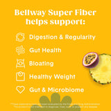 Bellway fibra-fruta pina-pasion en etiqueta con información de beneficios