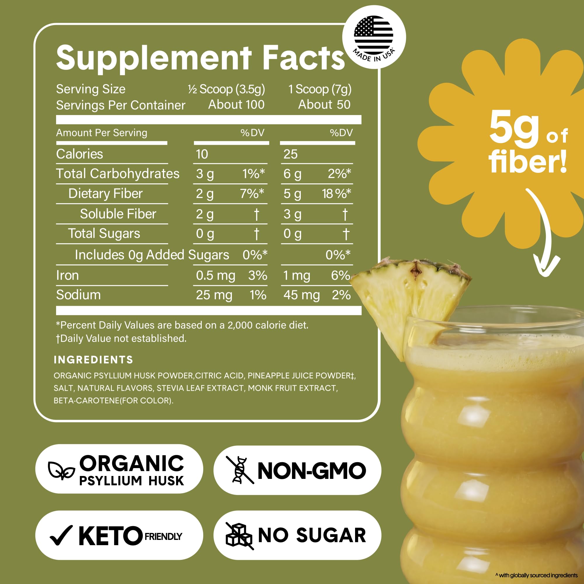 Bellway fibra-fruta pina-pasion lista de ingredientes naturales