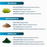 Belmonia frasco de cápsulas Sea Moss Spirulina, práctico para tu rutina