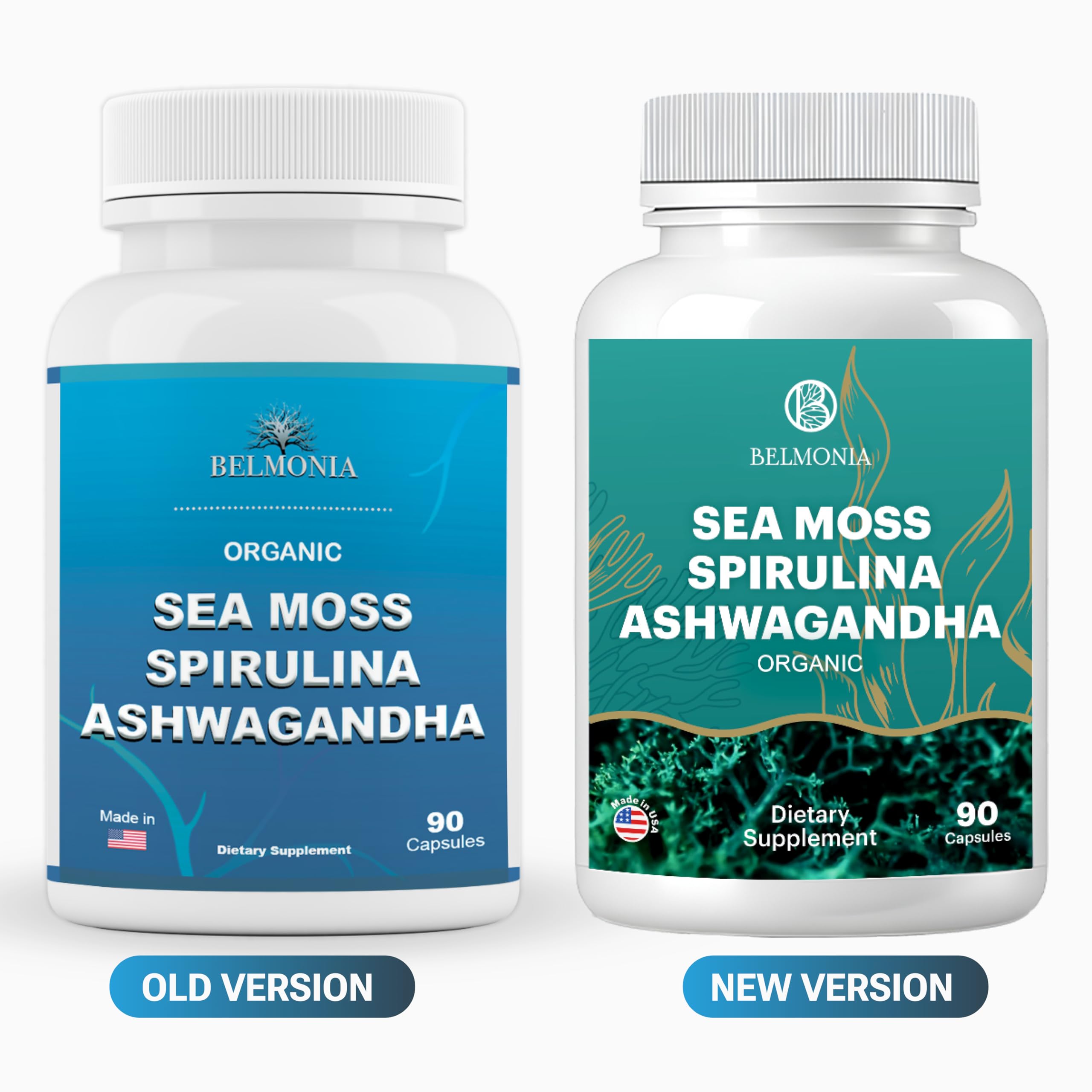 Belmonia textura de polvo Sea Moss, preparado para mezclas rápidas