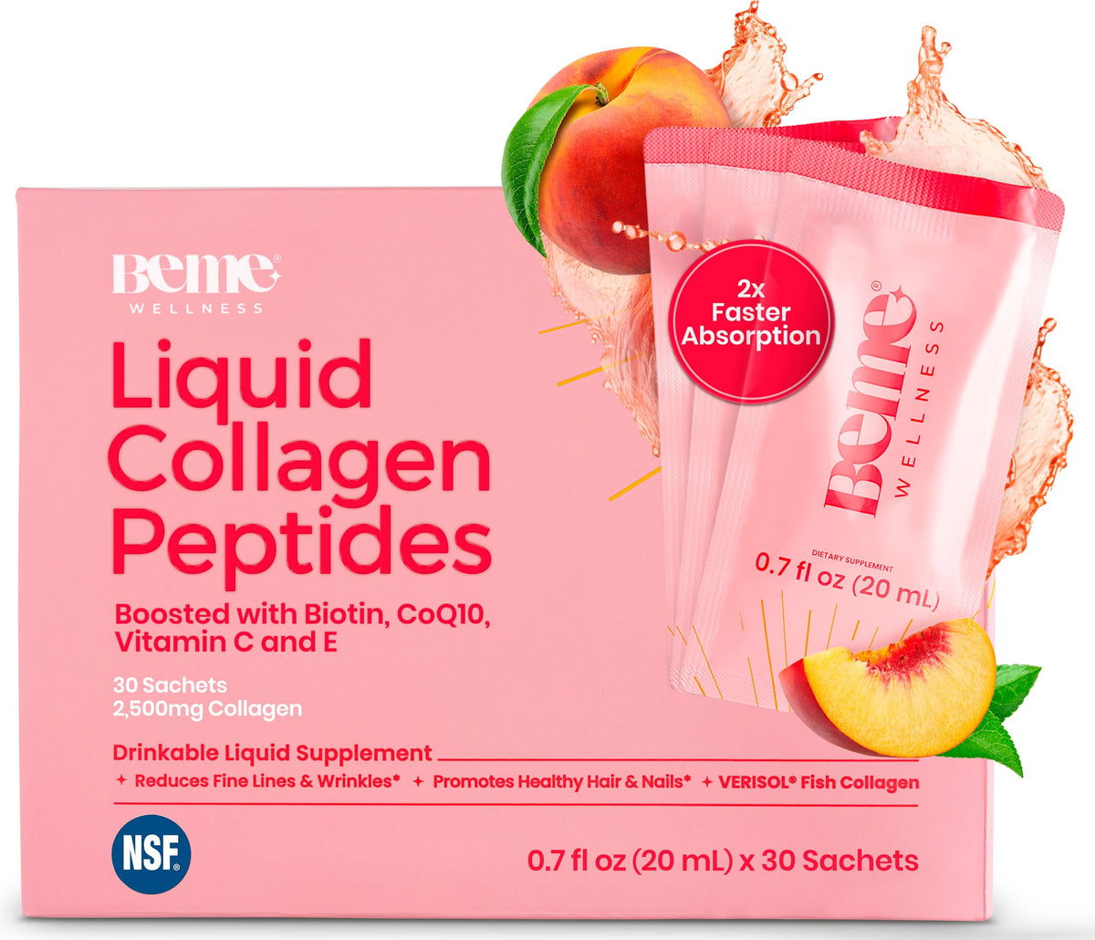 BeMe Colágeno líquido 2500 mg en sachet durazno para belleza diaria