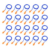 Tapones Bememo para dormir con cuerda azul-naranja, comodidad para descanso.