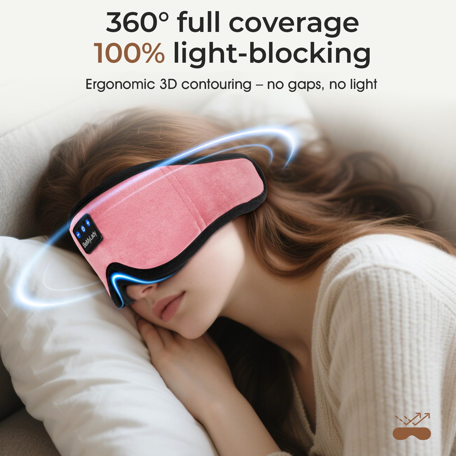 BeMyLady antifaz 3D sin presión ocular para descanso cómodo