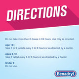 Benadryl dosis diaria tabletas 25 mg: facilidad de uso