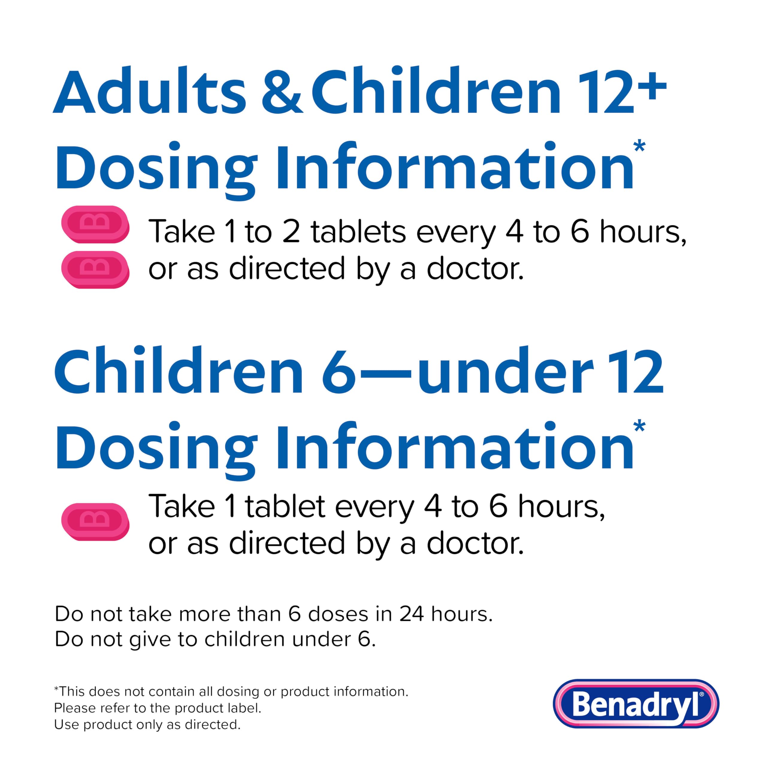 Benadryl Ultratabs: presentación compacta, fácil de tragar en cualquier ocasión
