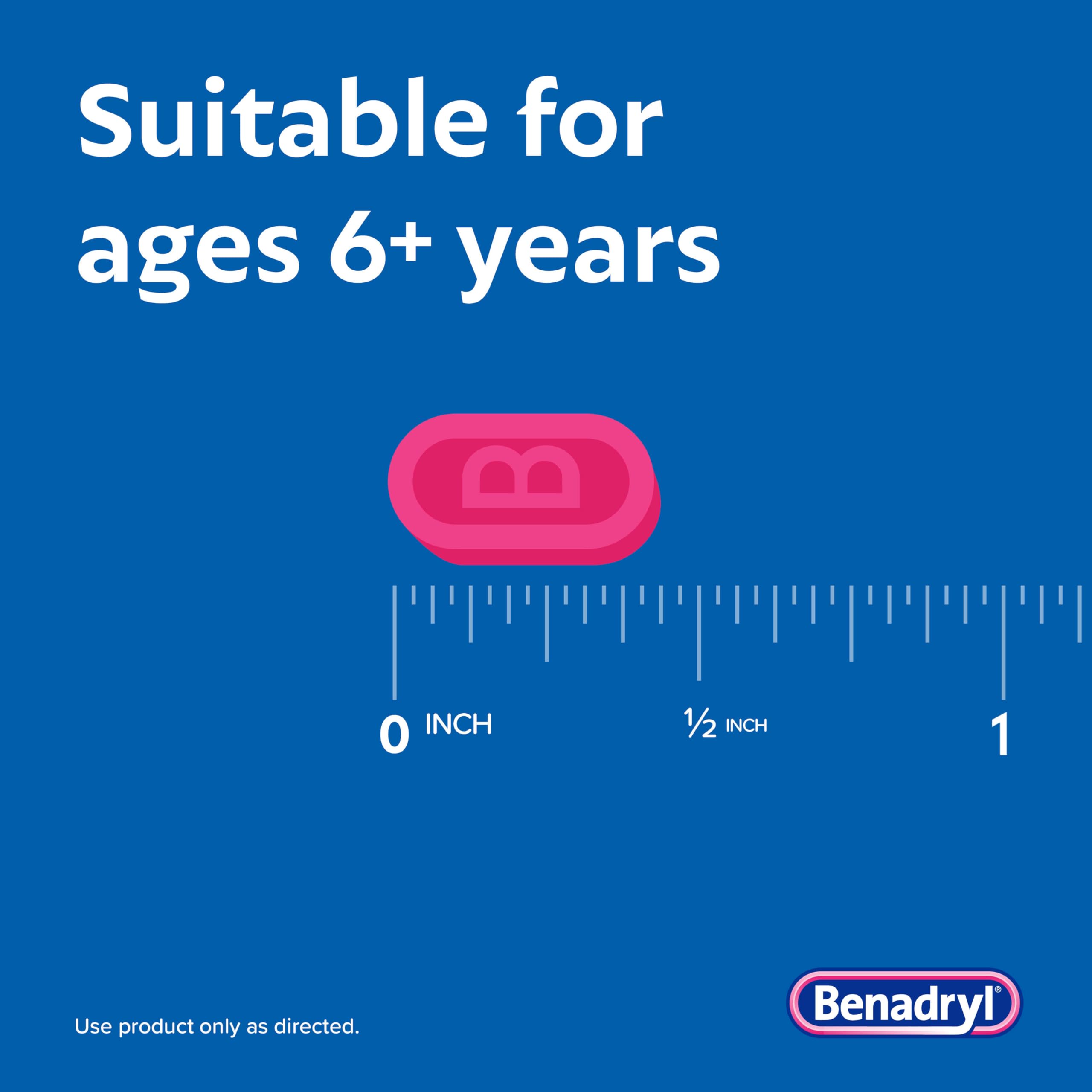 Benadryl Ultratabs: tabletas 25 mg, dosis para síntomas de alergia