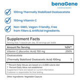 Ingredientes clave: vitamina C y oxaloacetato de Benagene.
