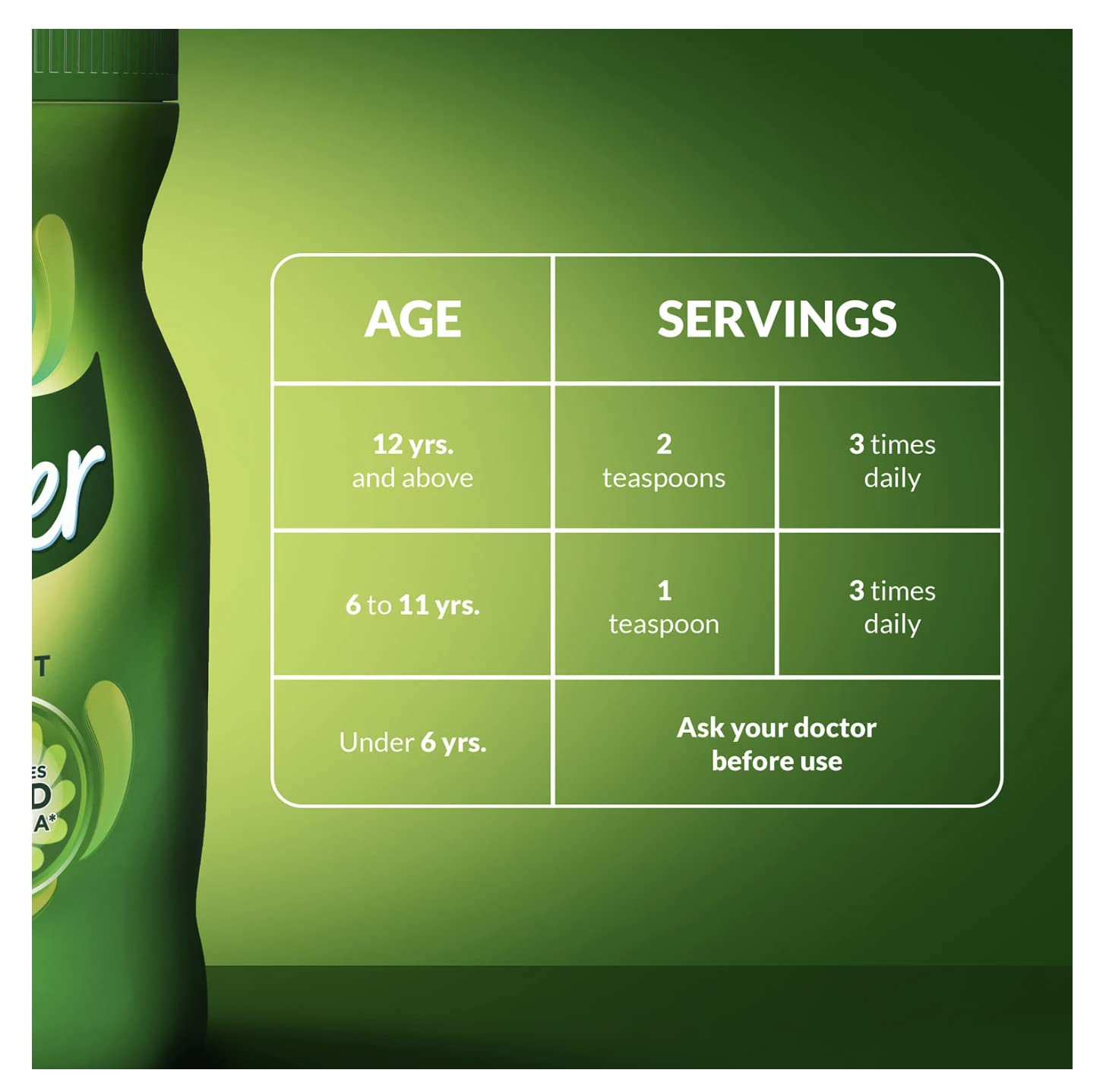 Benefiber 190 porciones en polvo, ideal para consumo diario en casa.