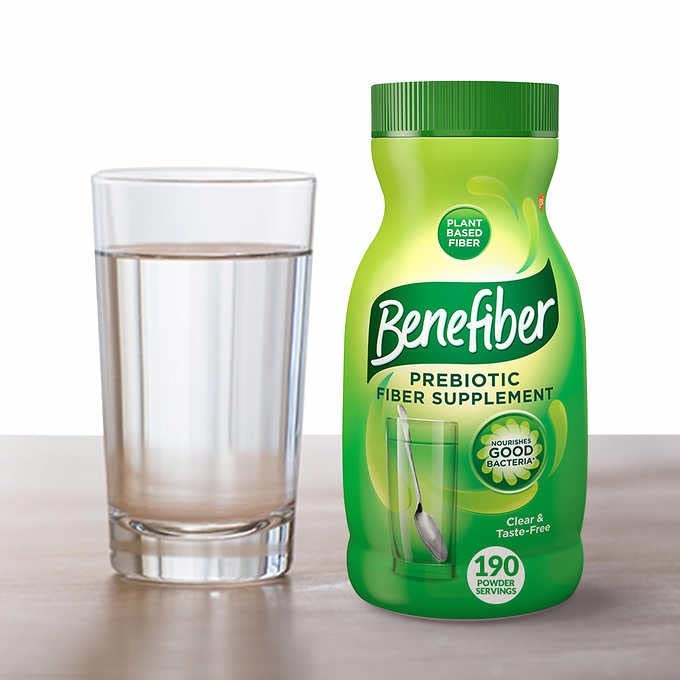 Envase Benefiber 722 g, sin gluten y sin azúcar.