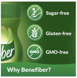 Benefiber sin azúcar, sabor neutro, listo para mezclar en comidas.