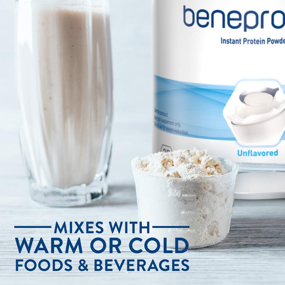 Beneprotein mezclado en comida fría para aumentar proteínas sin sabor.