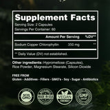 Benevolent Nourishment cápsulas clorofila 350mg, contribuye a la salud de la piel.