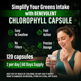 Benevolent Nourishment cápsulas clorofila 350mg, ayuda a la digestión en la vida diaria.