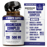 Benevolent Nourishment Magnesio Complejo en botella para bienestar diario