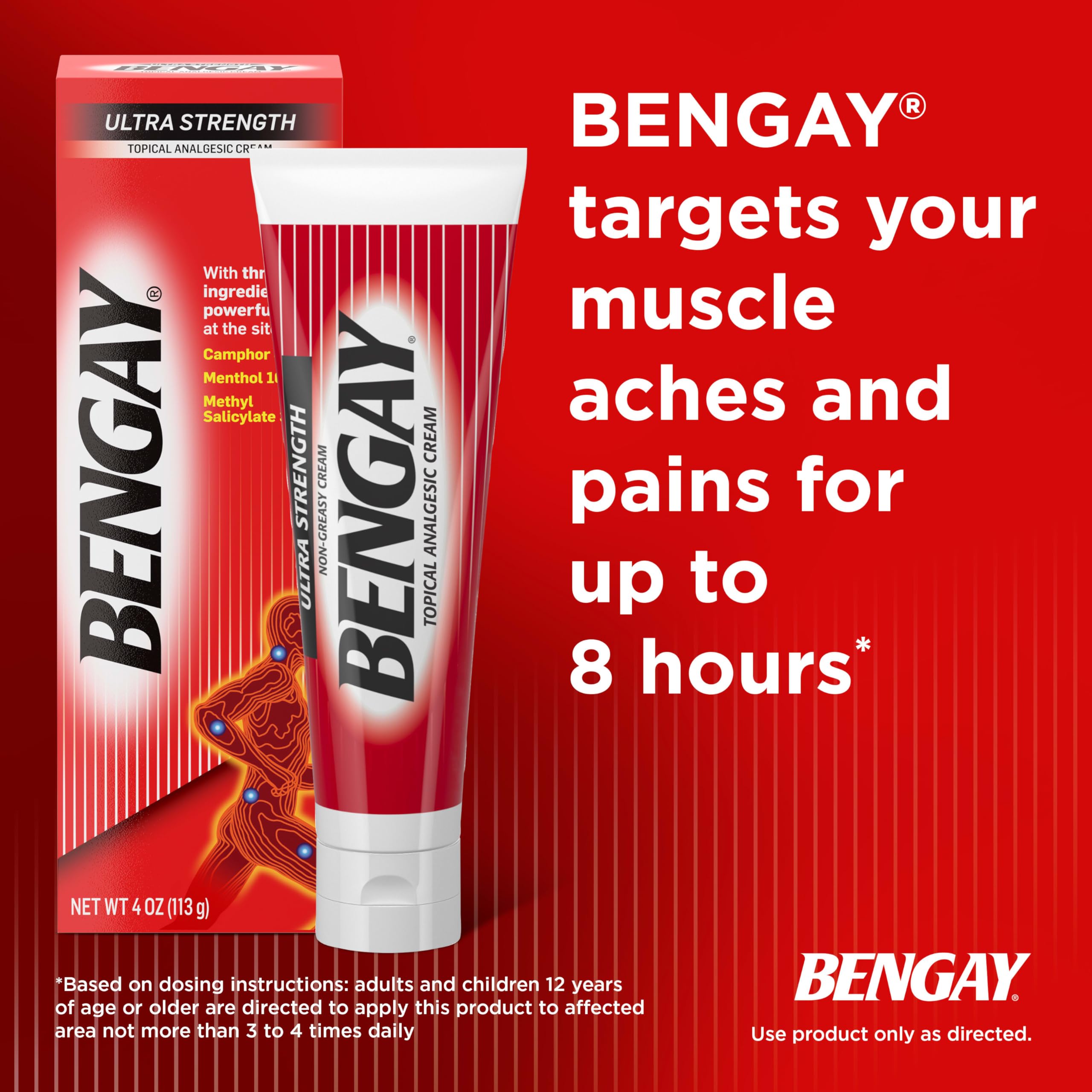Bengay alivio de articulaciones y manos tras aplicación