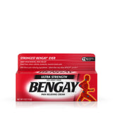 Bengay ultra-fuerza crema en tubo, paquete de tres, alivio temporal de dolores musculares.