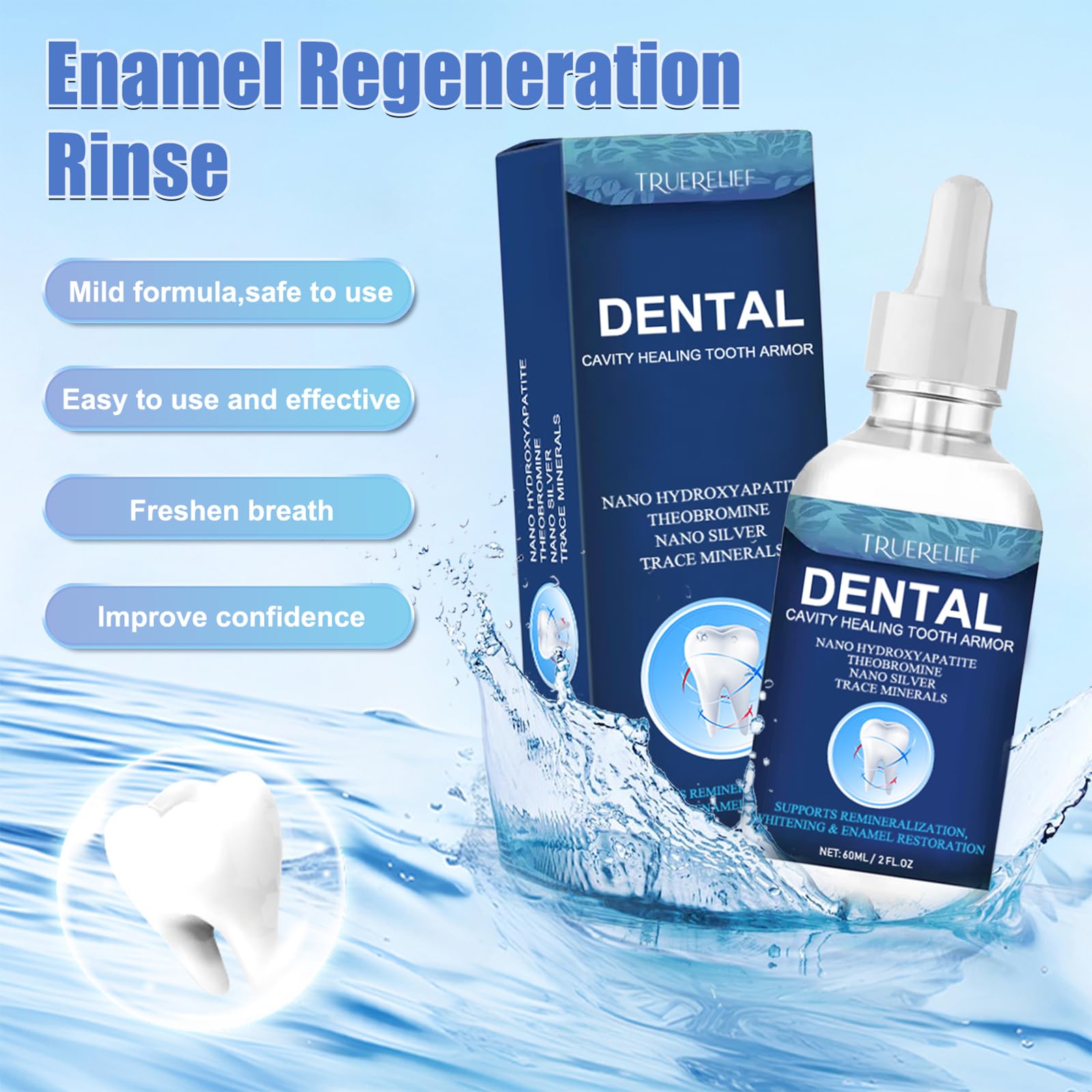 BENIX Armadura Dental Líquido ayuda a cuidar el esmalte y a disminuir manchas superficiales.