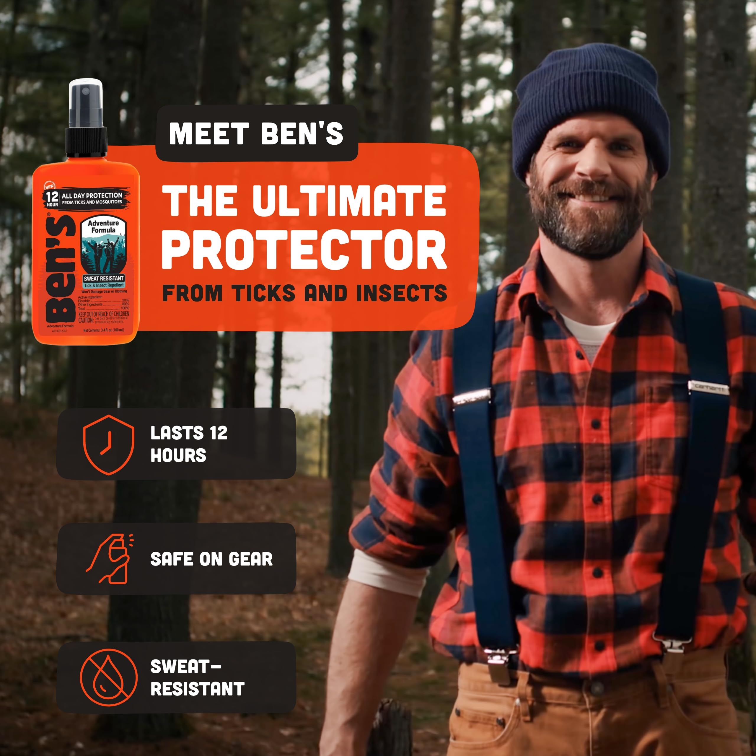 Ben's Adventure Formula: protección contra garrapatas y mosquitos durante caminatas