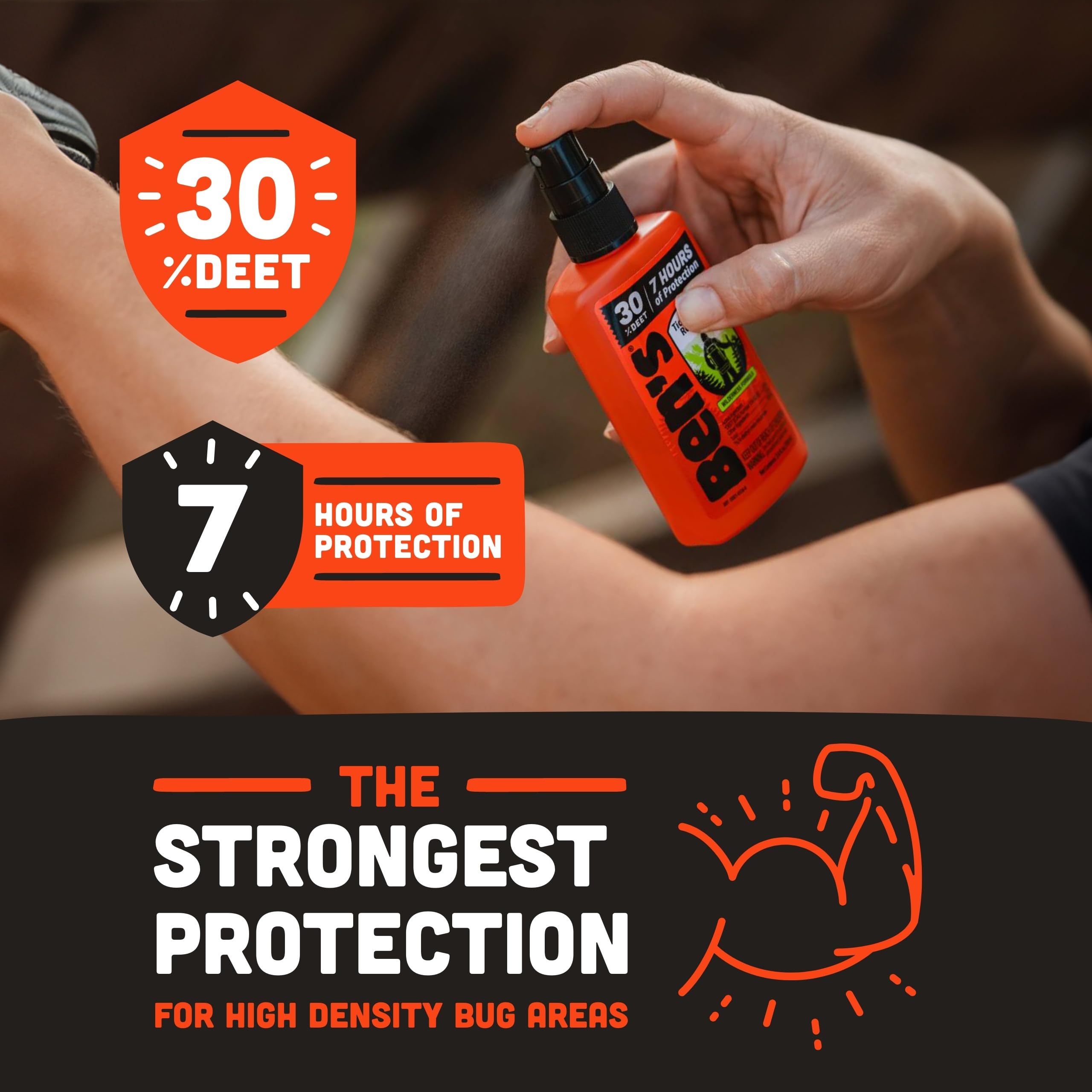 Ben's Tick & Insect Repellent, 30% DEET para mayor protección.